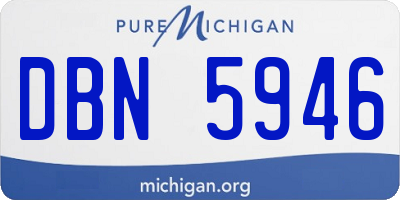 MI license plate DBN5946