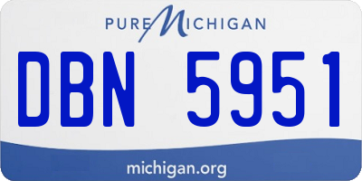 MI license plate DBN5951