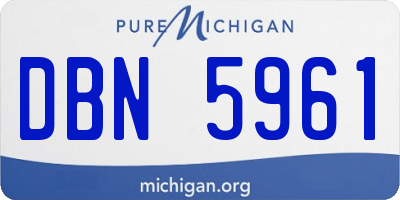 MI license plate DBN5961