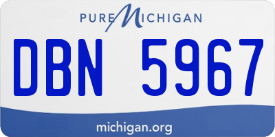 MI license plate DBN5967
