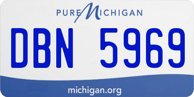 MI license plate DBN5969