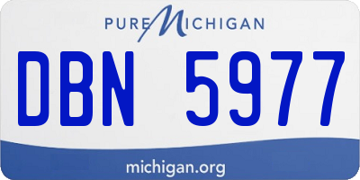 MI license plate DBN5977