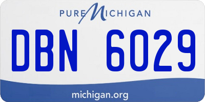 MI license plate DBN6029
