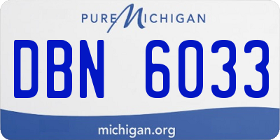 MI license plate DBN6033