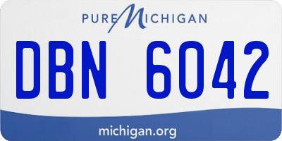 MI license plate DBN6042