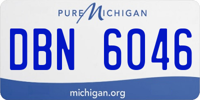 MI license plate DBN6046