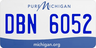 MI license plate DBN6052