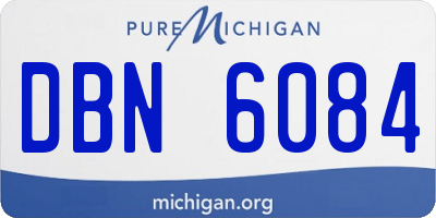 MI license plate DBN6084
