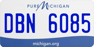 MI license plate DBN6085
