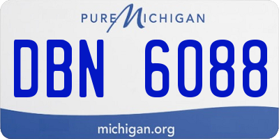 MI license plate DBN6088