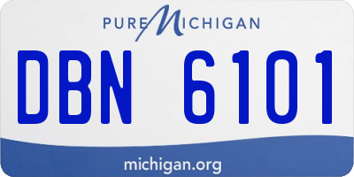 MI license plate DBN6101