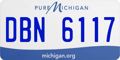 MI license plate DBN6117