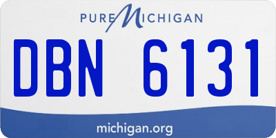 MI license plate DBN6131