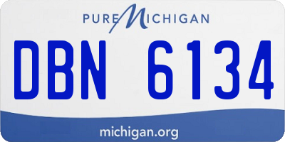 MI license plate DBN6134