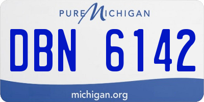 MI license plate DBN6142