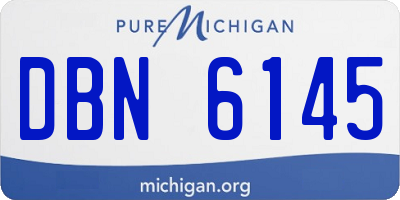 MI license plate DBN6145