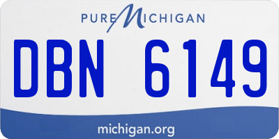 MI license plate DBN6149