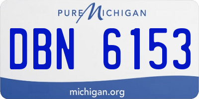 MI license plate DBN6153