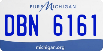 MI license plate DBN6161