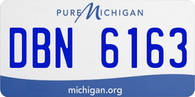 MI license plate DBN6163