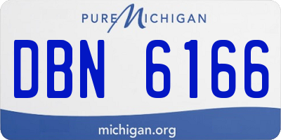 MI license plate DBN6166