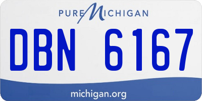 MI license plate DBN6167