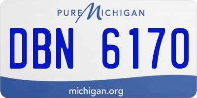 MI license plate DBN6170
