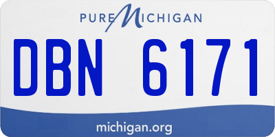 MI license plate DBN6171