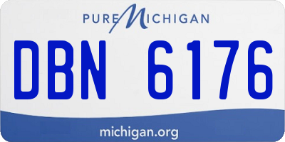 MI license plate DBN6176