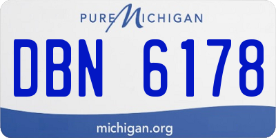 MI license plate DBN6178
