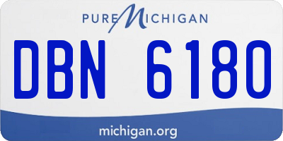 MI license plate DBN6180