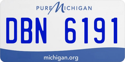 MI license plate DBN6191