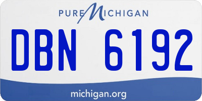 MI license plate DBN6192