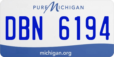 MI license plate DBN6194