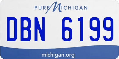 MI license plate DBN6199