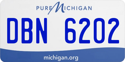 MI license plate DBN6202