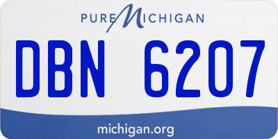 MI license plate DBN6207