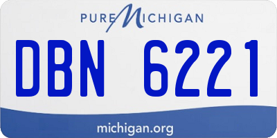 MI license plate DBN6221
