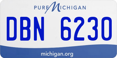 MI license plate DBN6230