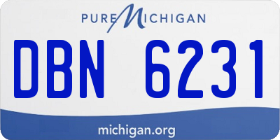 MI license plate DBN6231