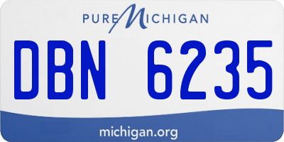 MI license plate DBN6235
