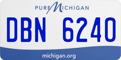 MI license plate DBN6240