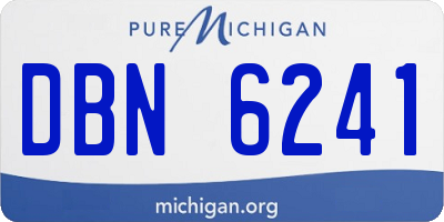 MI license plate DBN6241