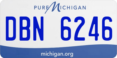 MI license plate DBN6246