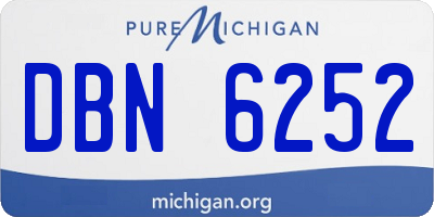 MI license plate DBN6252