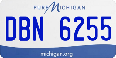 MI license plate DBN6255