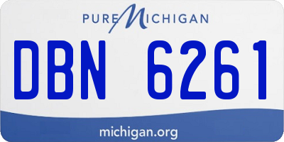 MI license plate DBN6261