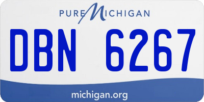 MI license plate DBN6267