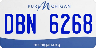 MI license plate DBN6268