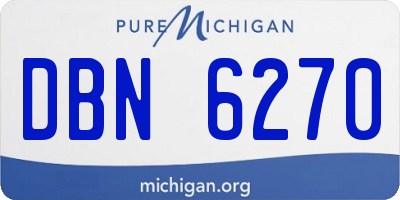 MI license plate DBN6270